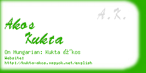 akos kukta business card